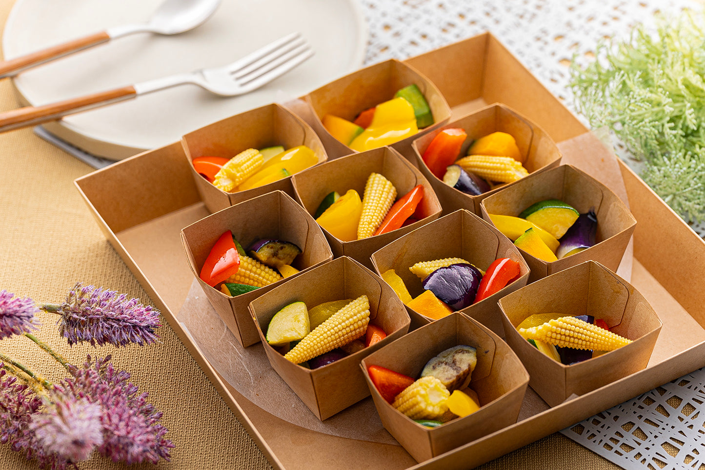 ワンウェイプランC（冷製料理6品 / 温製料理2品）10名分想定