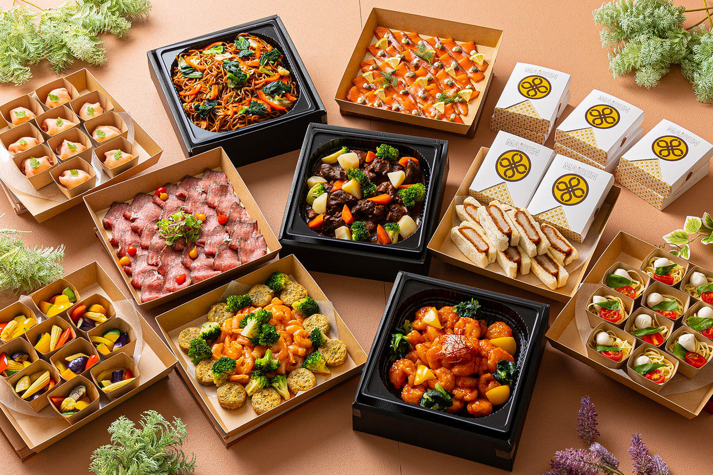 ワンウェイプランE（冷製料理7品 / 温製料理3品）10名分想定