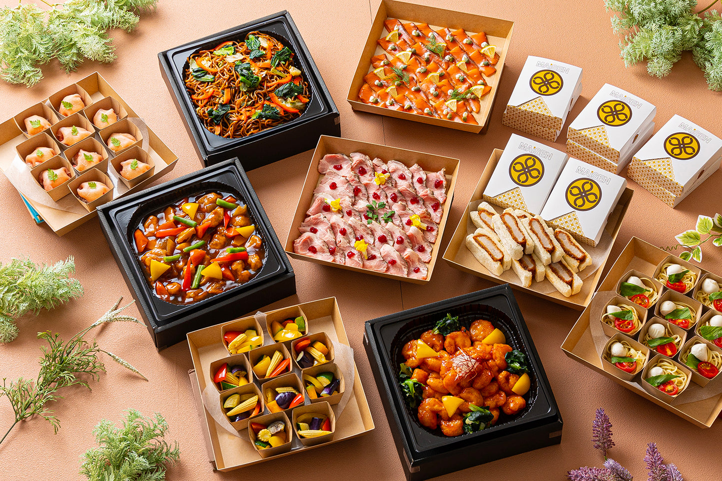 ワンウェイプランD（冷製料理6品 / 温製料理3品）10名分想定